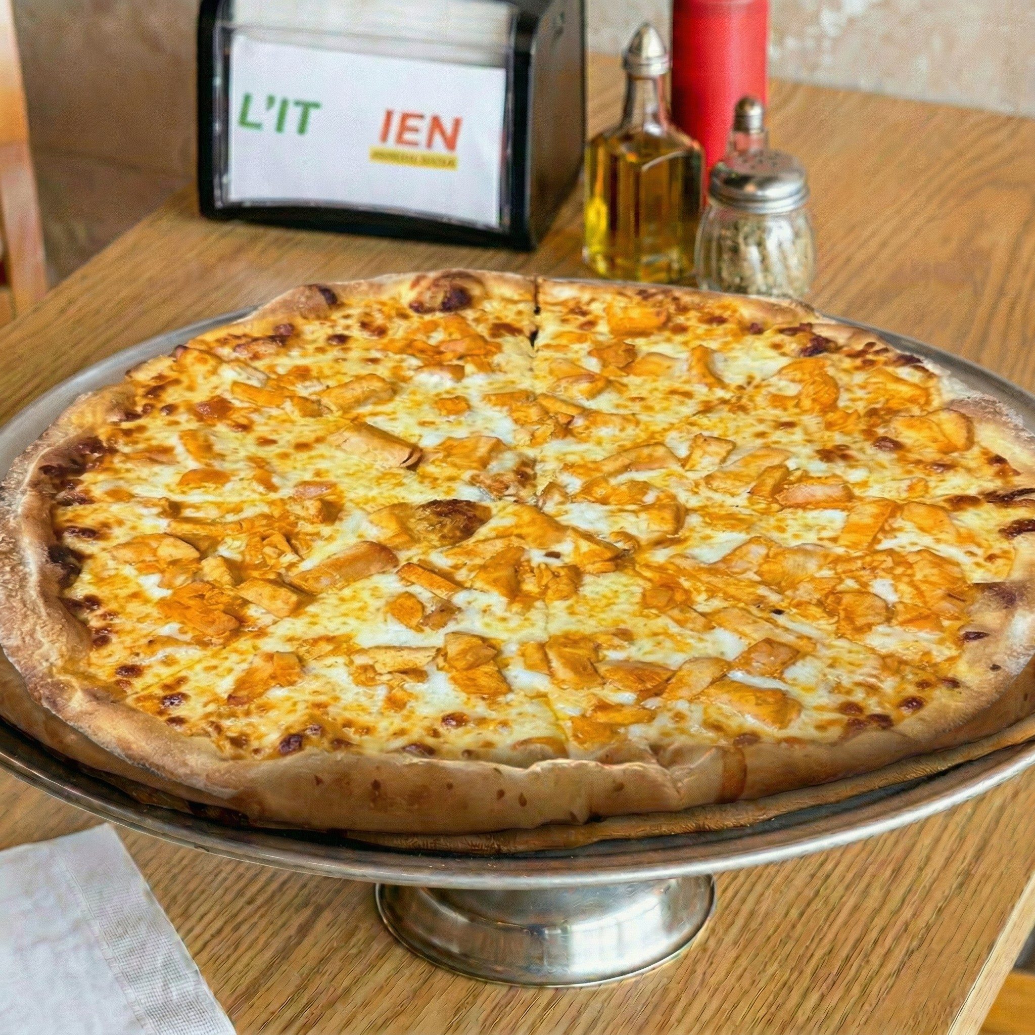 Buffalo Chicken Pizza.