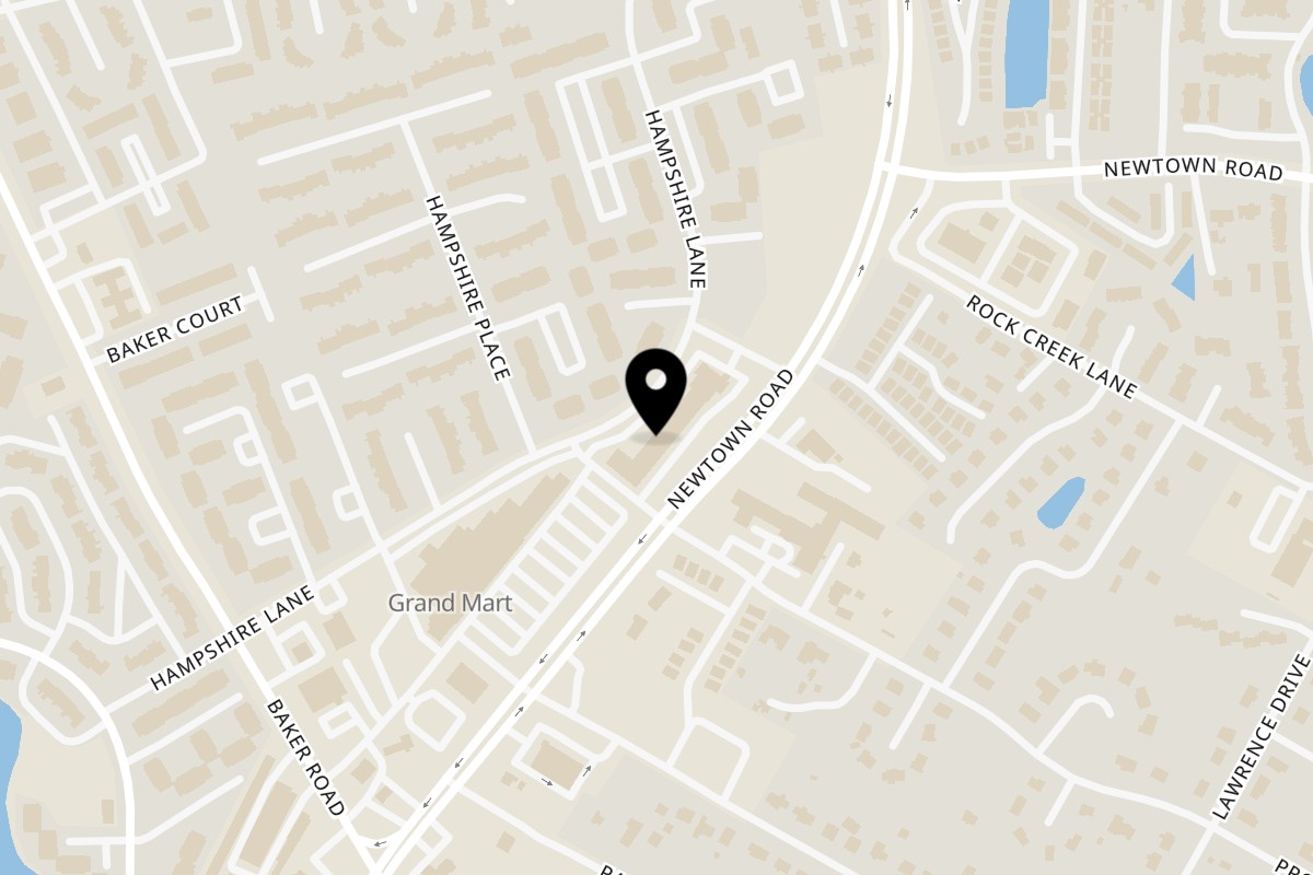 Map showing the location of Litalien Pizza and Pasta on 665 Newtown Road in Virginia Beach